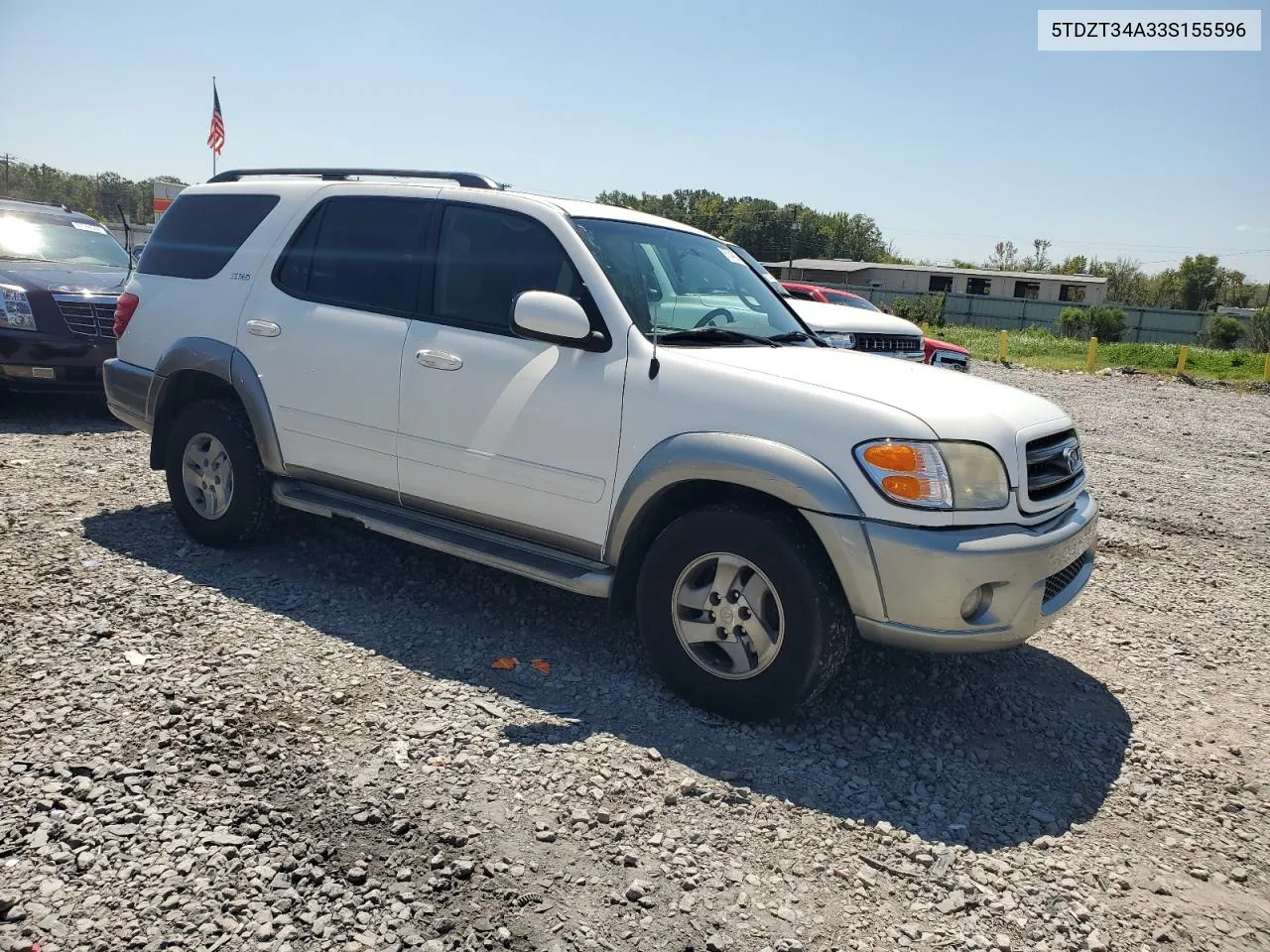 2003 Toyota Sequoia Sr5 VIN: 5TDZT34A33S155596 Lot: 67340634