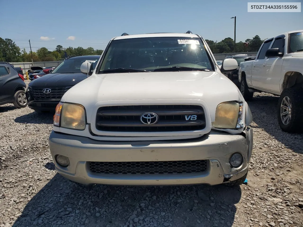 2003 Toyota Sequoia Sr5 VIN: 5TDZT34A33S155596 Lot: 67340634