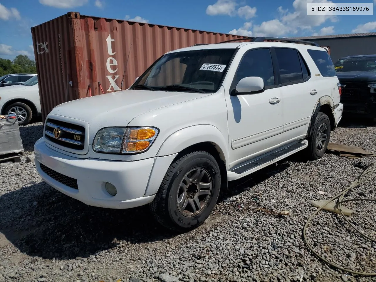 2003 Toyota Sequoia Limited VIN: 5TDZT38A33S169976 Lot: 67367674