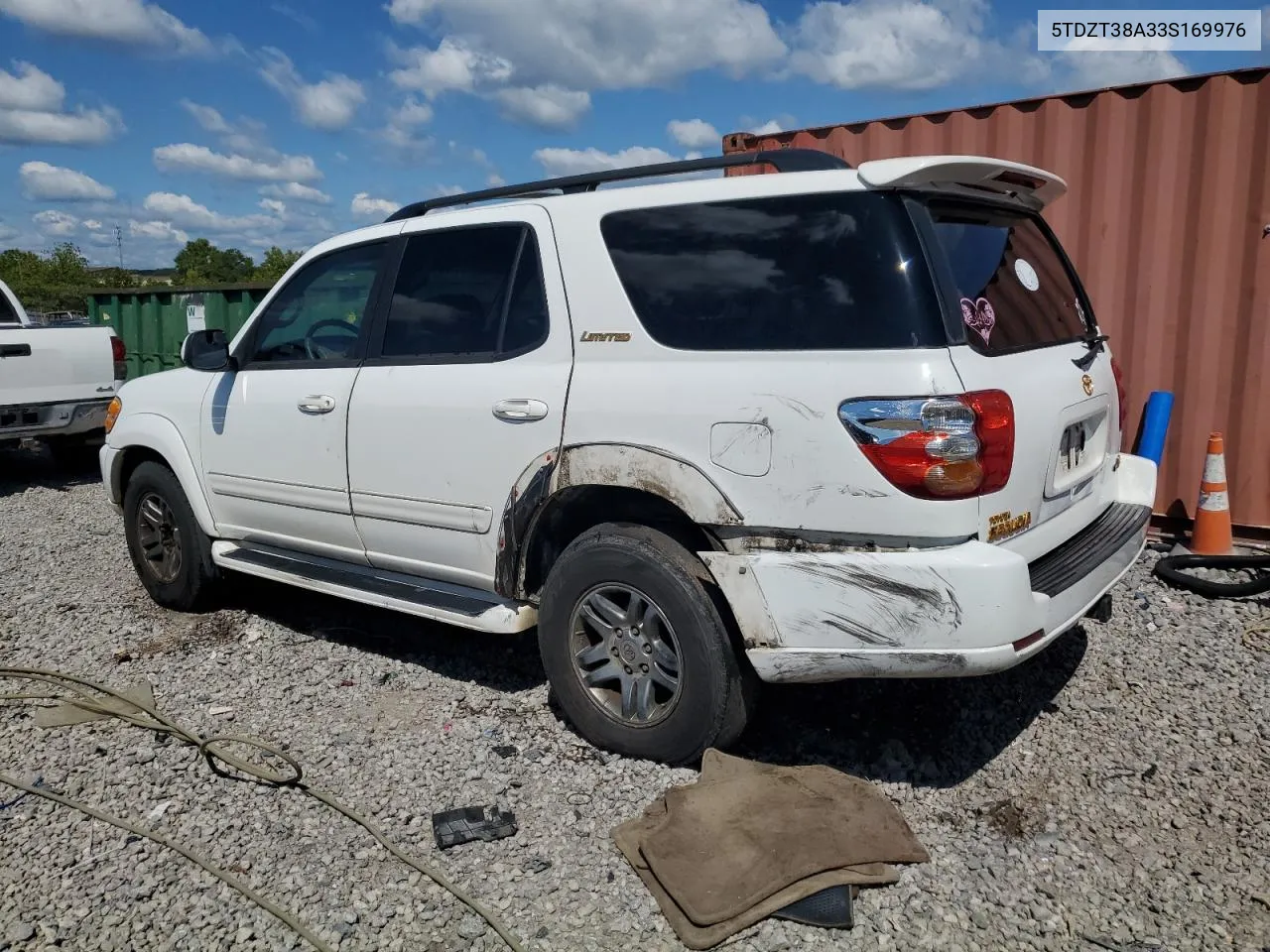 2003 Toyota Sequoia Limited VIN: 5TDZT38A33S169976 Lot: 67367674