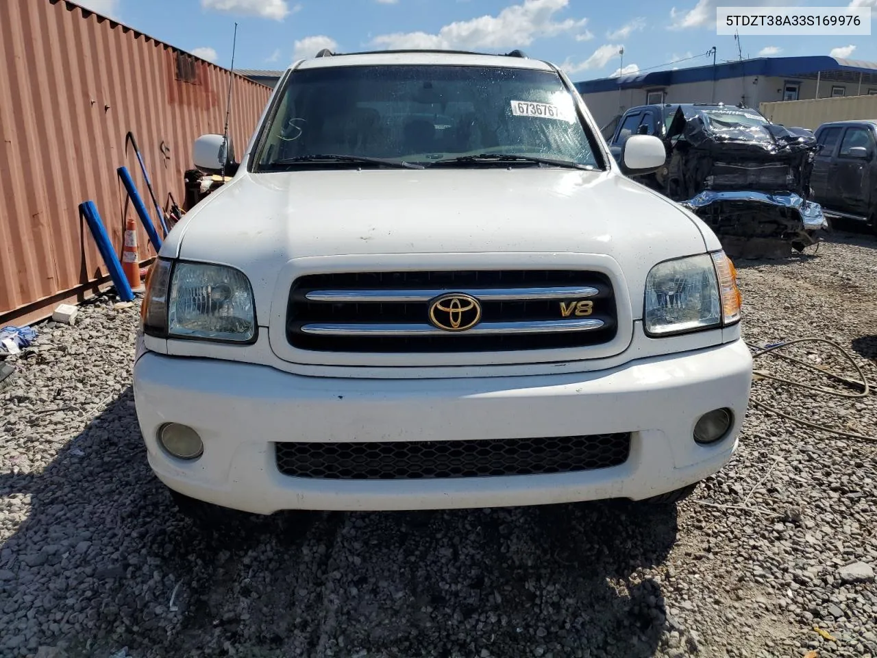 2003 Toyota Sequoia Limited VIN: 5TDZT38A33S169976 Lot: 67367674