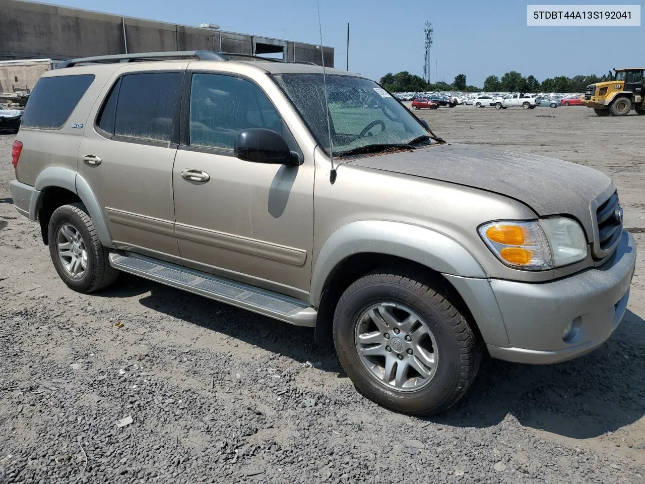 2003 Toyota Sequoia Sr5 VIN: 5TDBT44A13S192041 Lot: 67641514