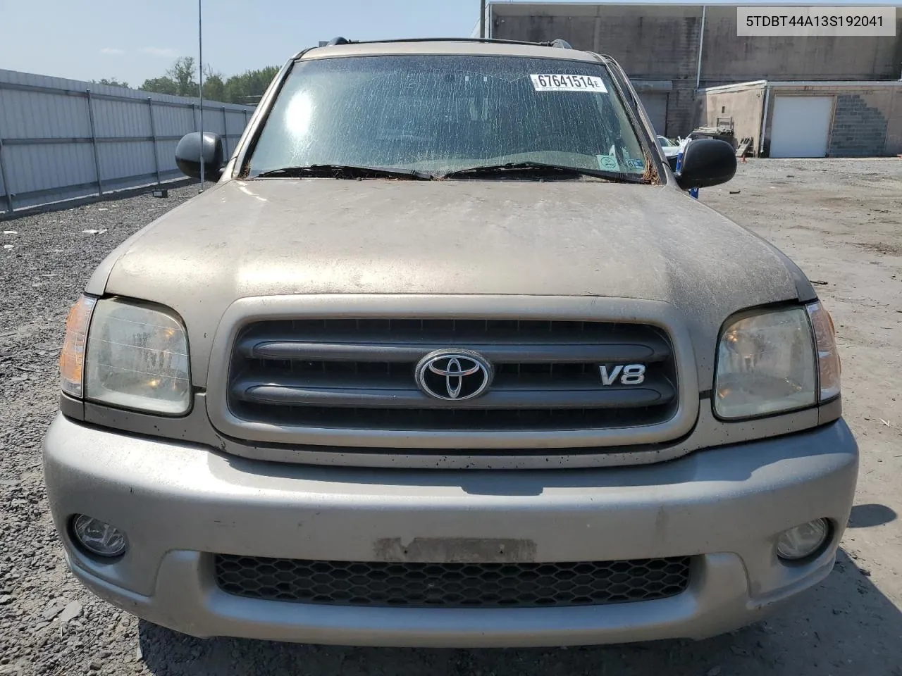 2003 Toyota Sequoia Sr5 VIN: 5TDBT44A13S192041 Lot: 67641514