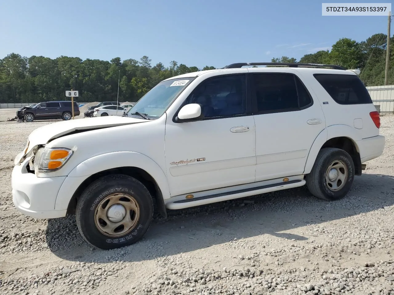 2003 Toyota Sequoia Sr5 VIN: 5TDZT34A93S153397 Lot: 68724534