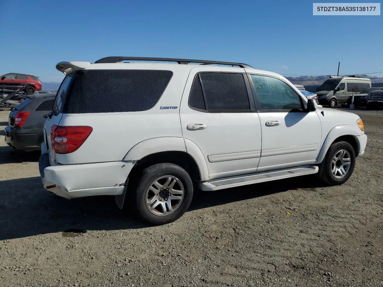 5TDZT38A53S138177 2003 Toyota Sequoia Limited