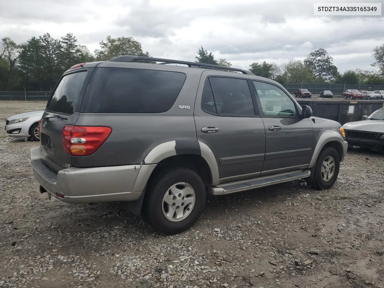 2003 Toyota Sequoia Sr5 VIN: 5TDZT34A33S165349 Lot: 73391694