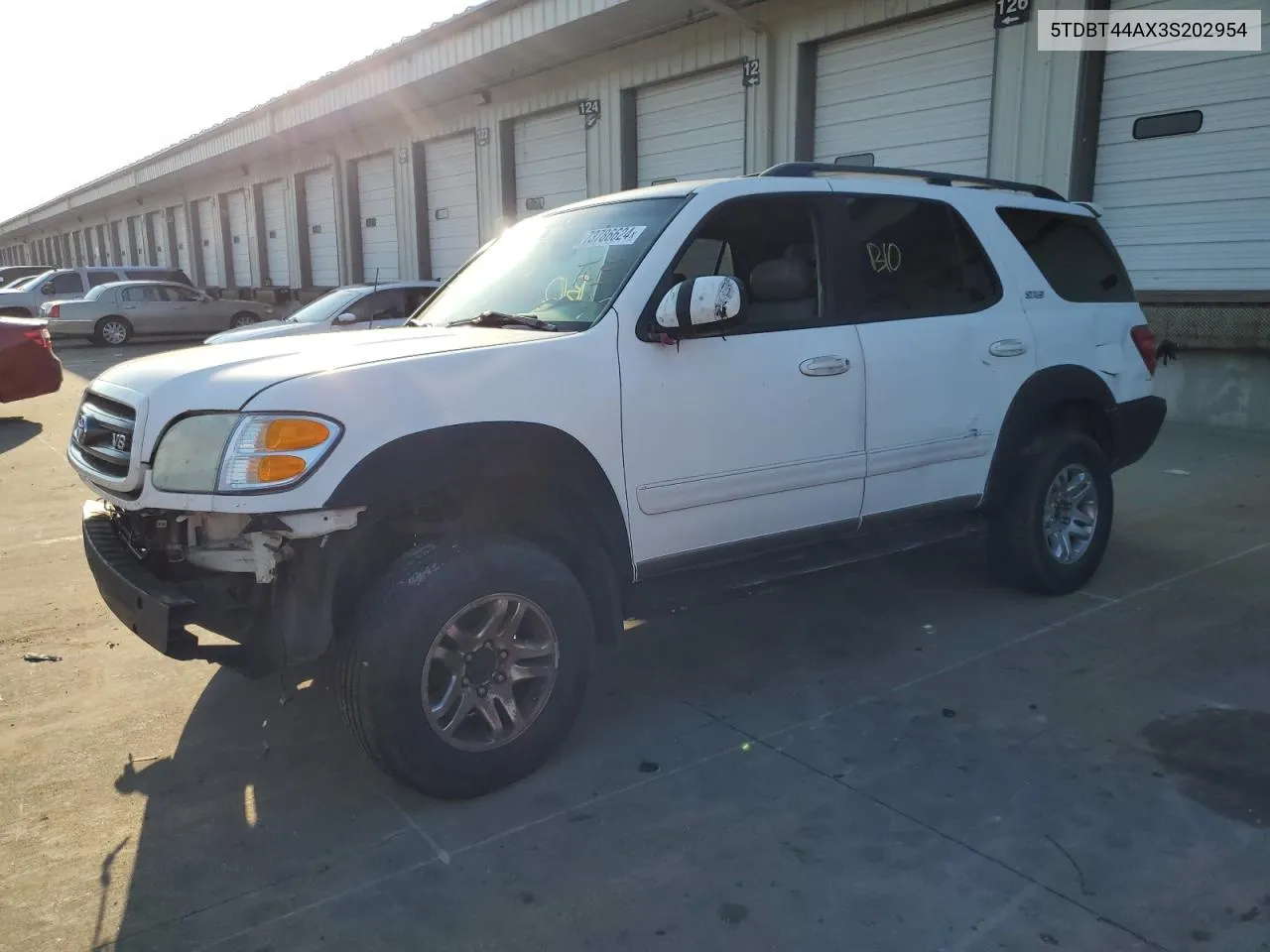 2003 Toyota Sequoia Sr5 VIN: 5TDBT44AX3S202954 Lot: 73786624