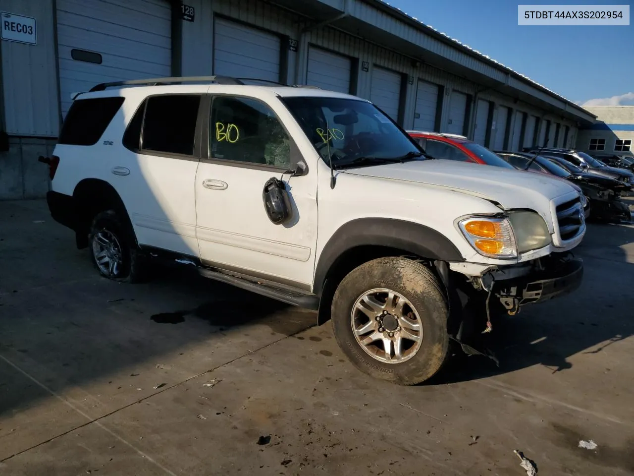 2003 Toyota Sequoia Sr5 VIN: 5TDBT44AX3S202954 Lot: 73786624