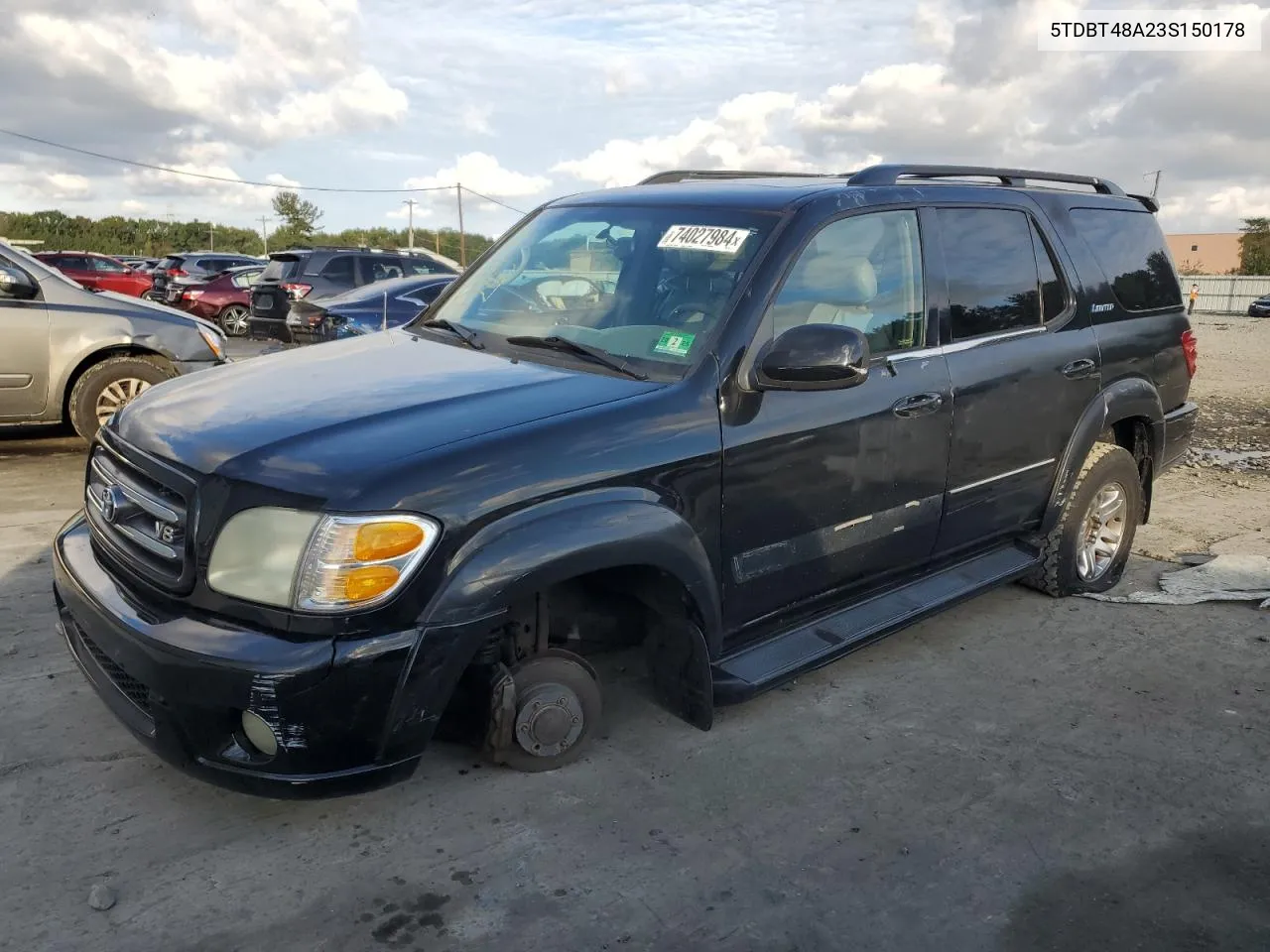 2003 Toyota Sequoia Limited VIN: 5TDBT48A23S150178 Lot: 74027984