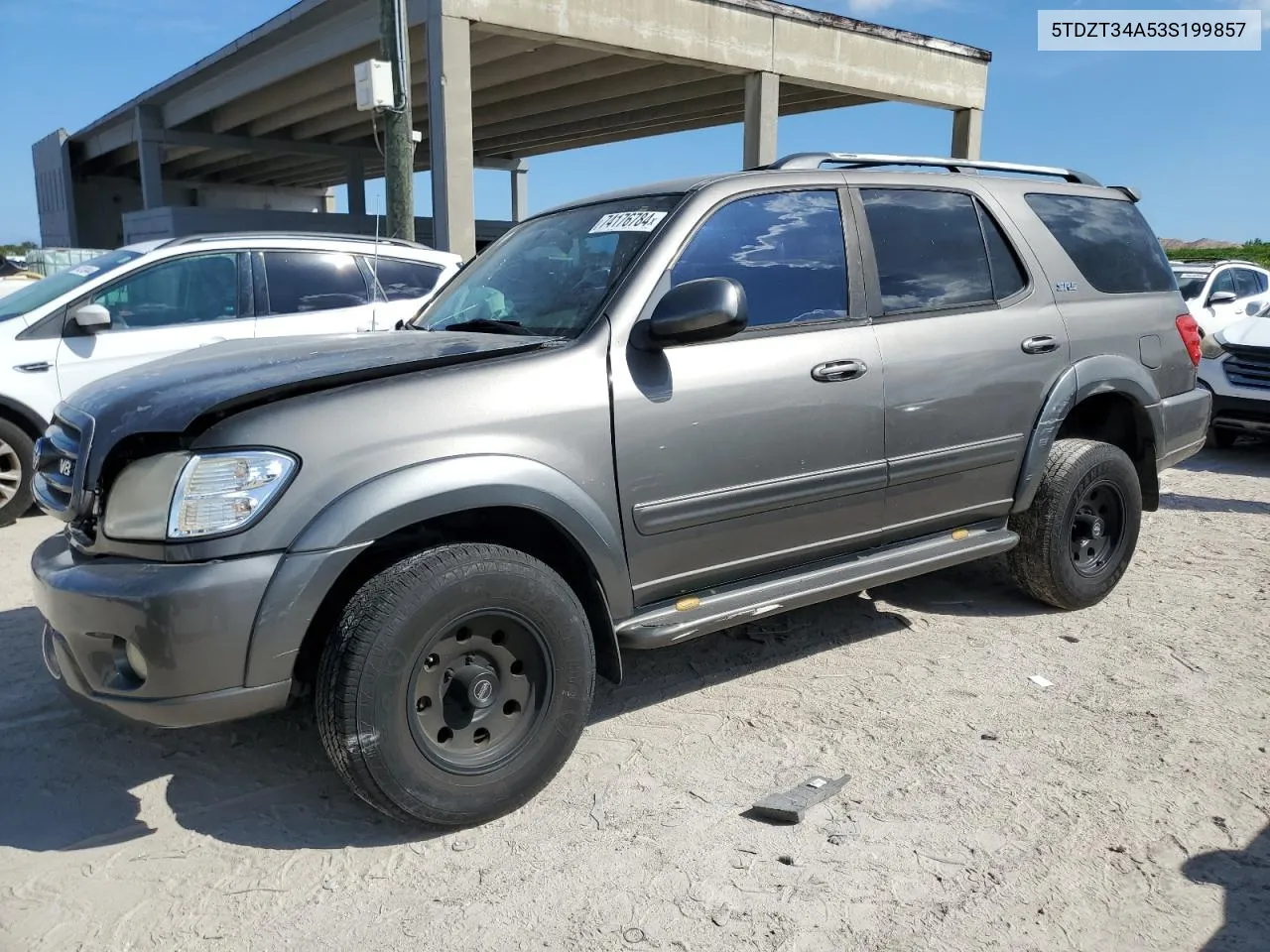 2003 Toyota Sequoia Sr5 VIN: 5TDZT34A53S199857 Lot: 74176784