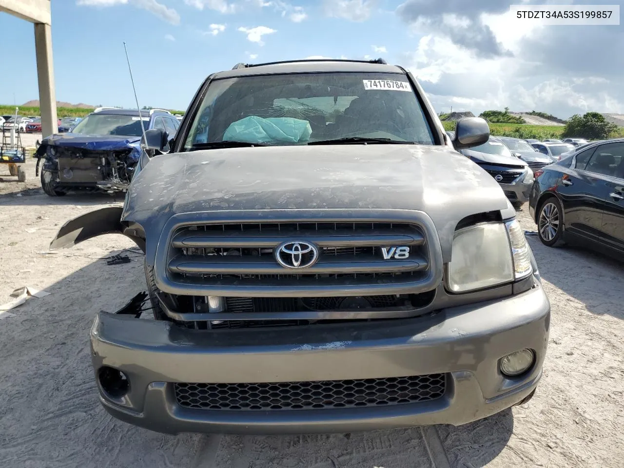 2003 Toyota Sequoia Sr5 VIN: 5TDZT34A53S199857 Lot: 74176784