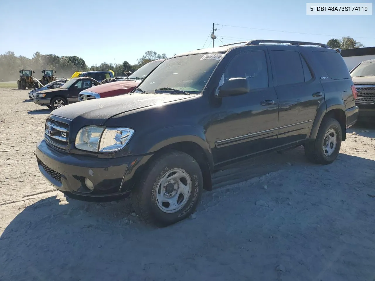 2003 Toyota Sequoia Limited VIN: 5TDBT48A73S174119 Lot: 75074774