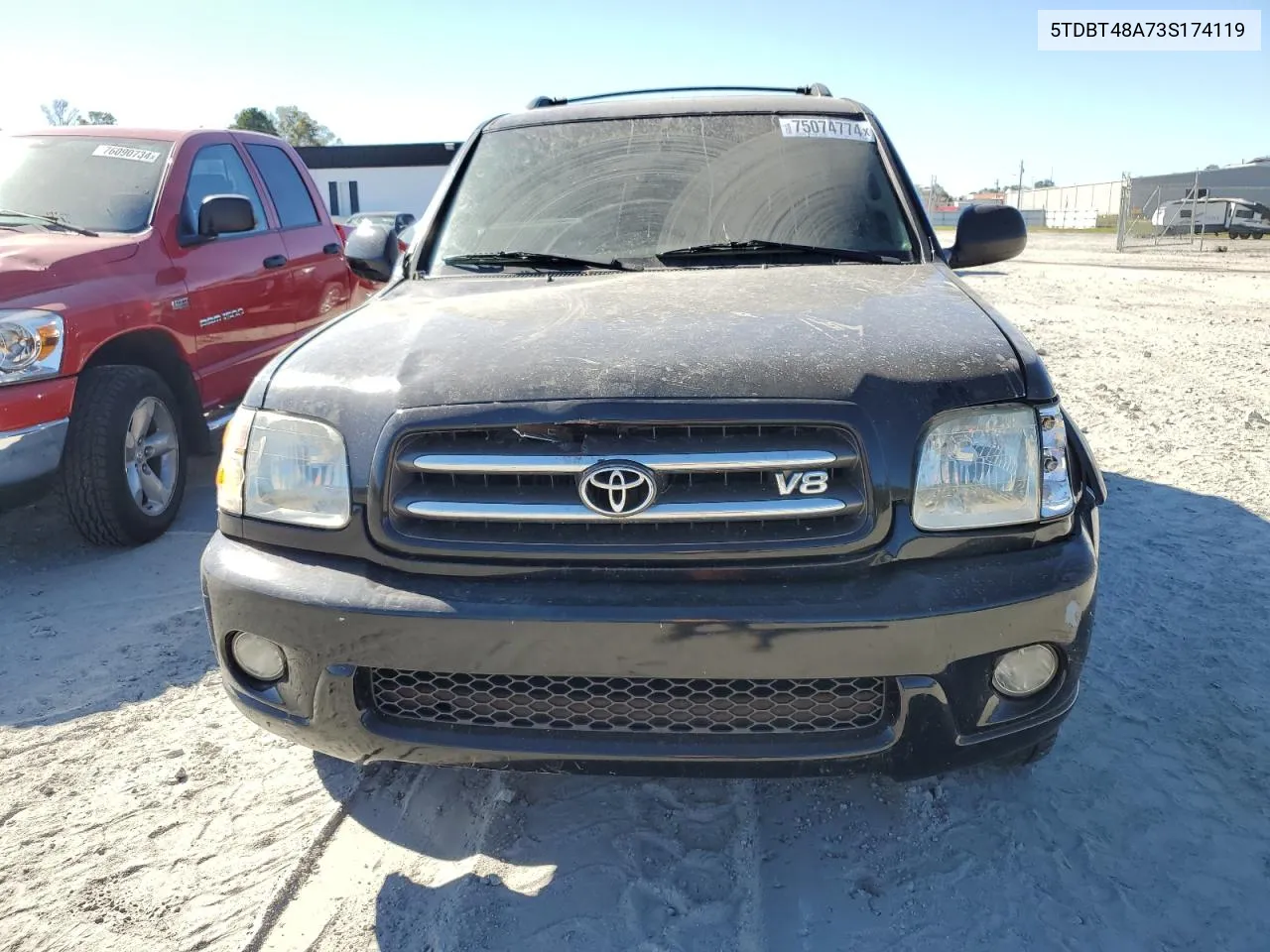 2003 Toyota Sequoia Limited VIN: 5TDBT48A73S174119 Lot: 75074774