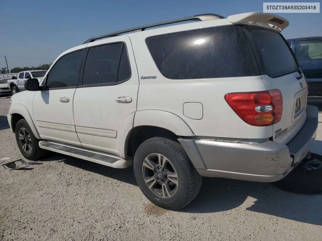 2003 Toyota Sequoia Limited VIN: 5TDZT38A93S203418 Lot: 76168214