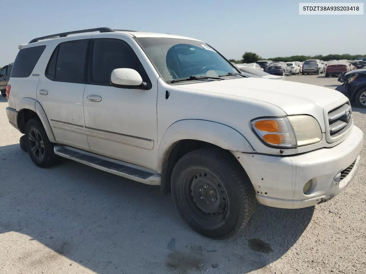 2003 Toyota Sequoia Limited VIN: 5TDZT38A93S203418 Lot: 76168214