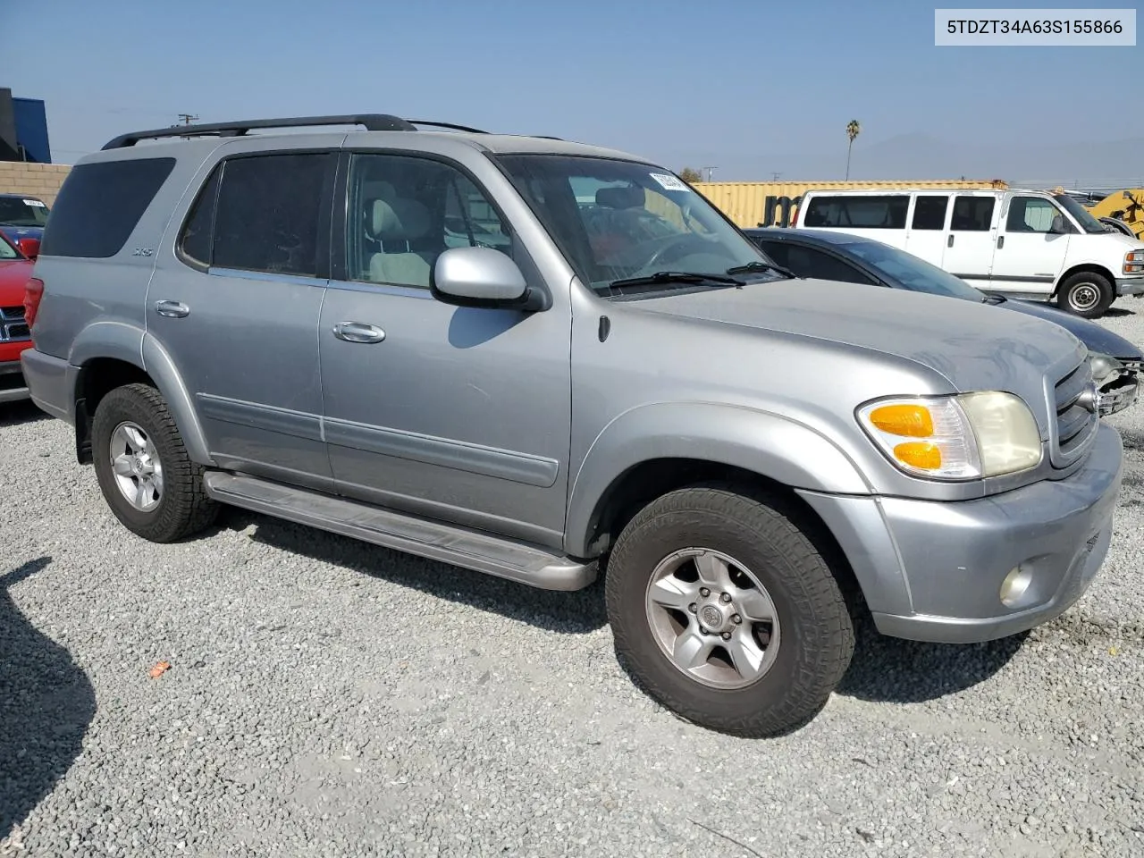 2003 Toyota Sequoia Sr5 VIN: 5TDZT34A63S155866 Lot: 76285434