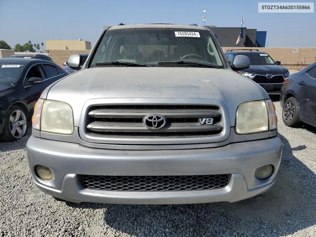 2003 Toyota Sequoia Sr5 VIN: 5TDZT34A63S155866 Lot: 76285434