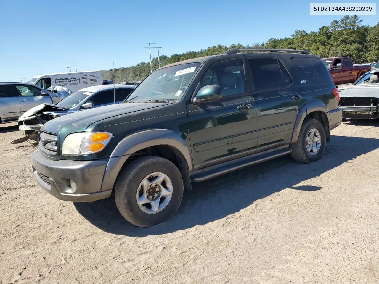 5TDZT34A43S200299 2003 Toyota Sequoia Sr5