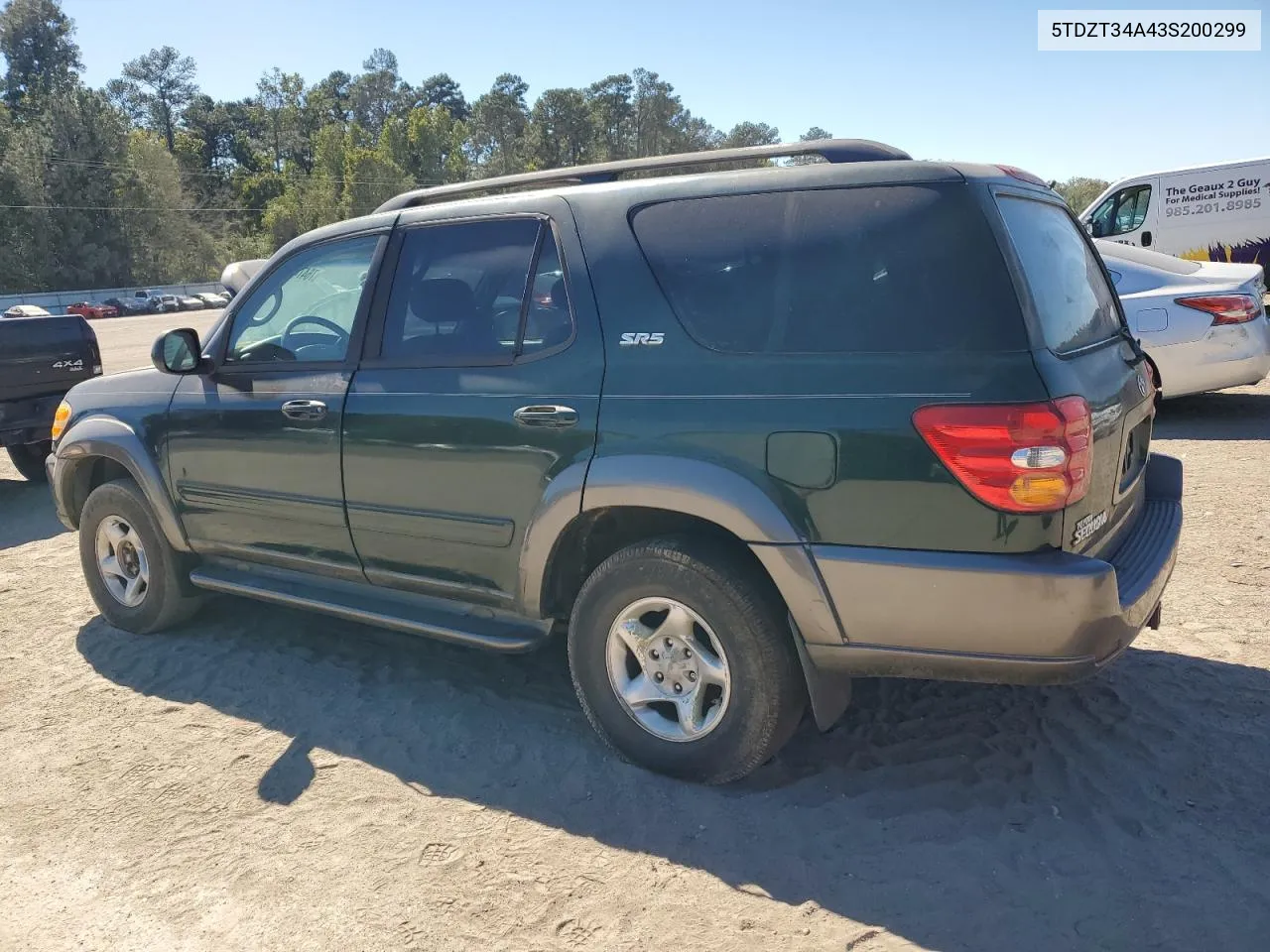 5TDZT34A43S200299 2003 Toyota Sequoia Sr5