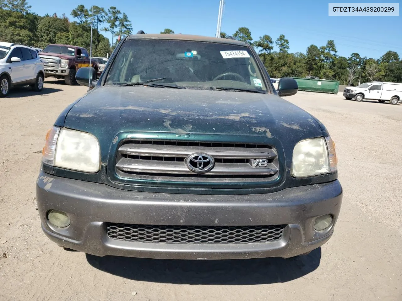 5TDZT34A43S200299 2003 Toyota Sequoia Sr5