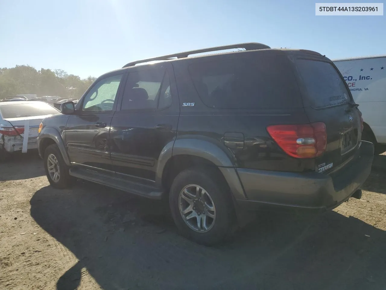 2003 Toyota Sequoia Sr5 VIN: 5TDBT44A13S203961 Lot: 76801854