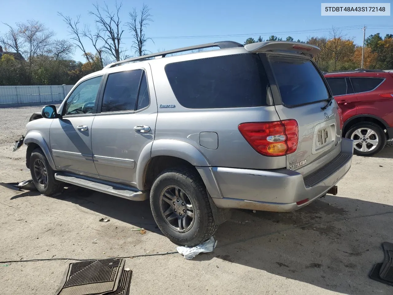 2003 Toyota Sequoia Limited VIN: 5TDBT48A43S172148 Lot: 77485574