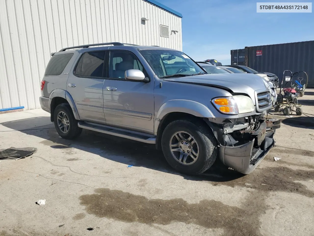 2003 Toyota Sequoia Limited VIN: 5TDBT48A43S172148 Lot: 77485574