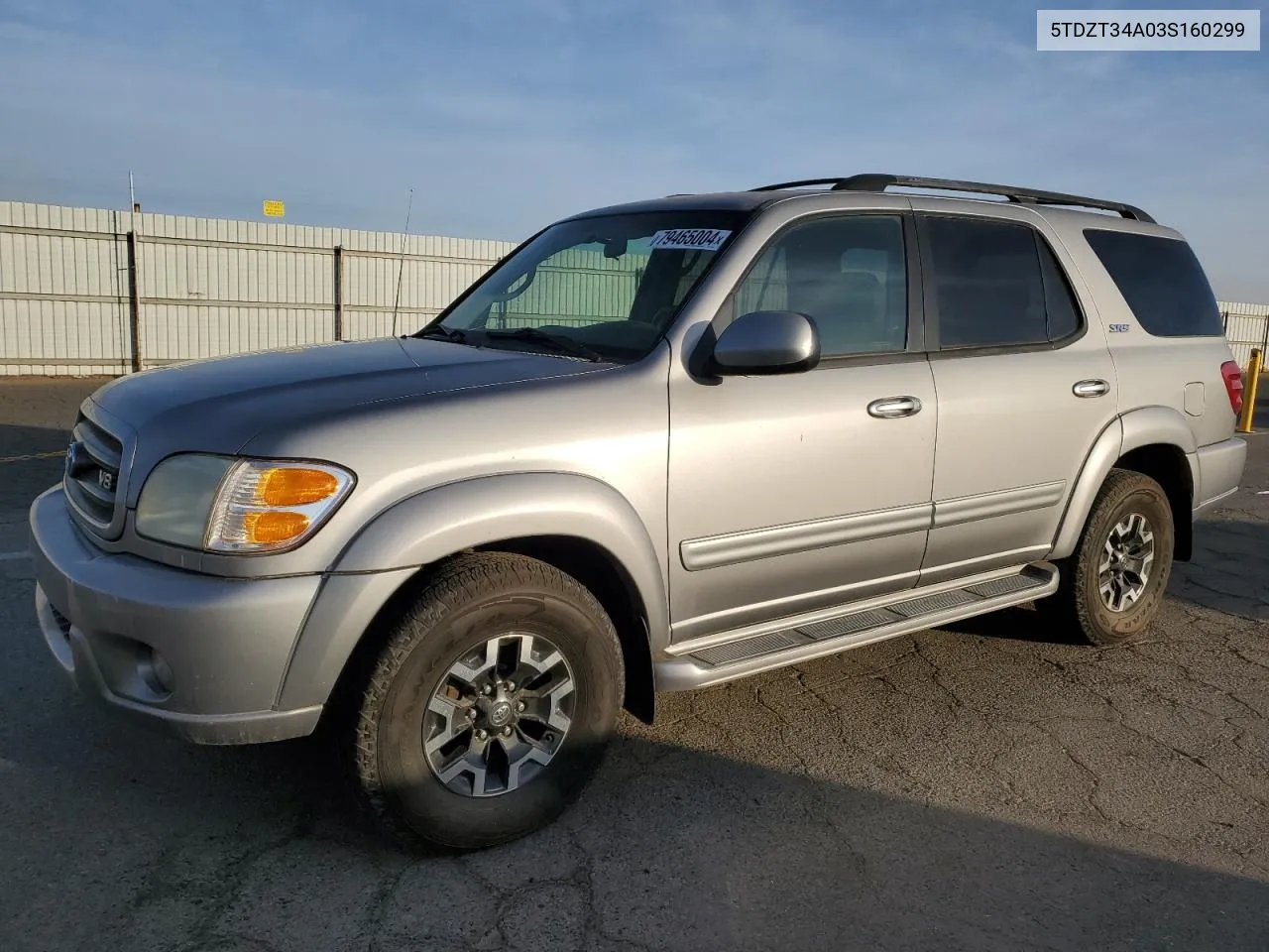 2003 Toyota Sequoia Sr5 VIN: 5TDZT34A03S160299 Lot: 79465004