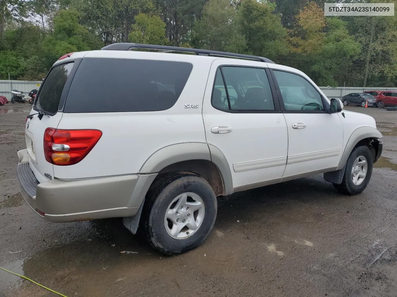 2003 Toyota Sequoia Sr5 VIN: 5TDZT34A23S140099 Lot: 79913714