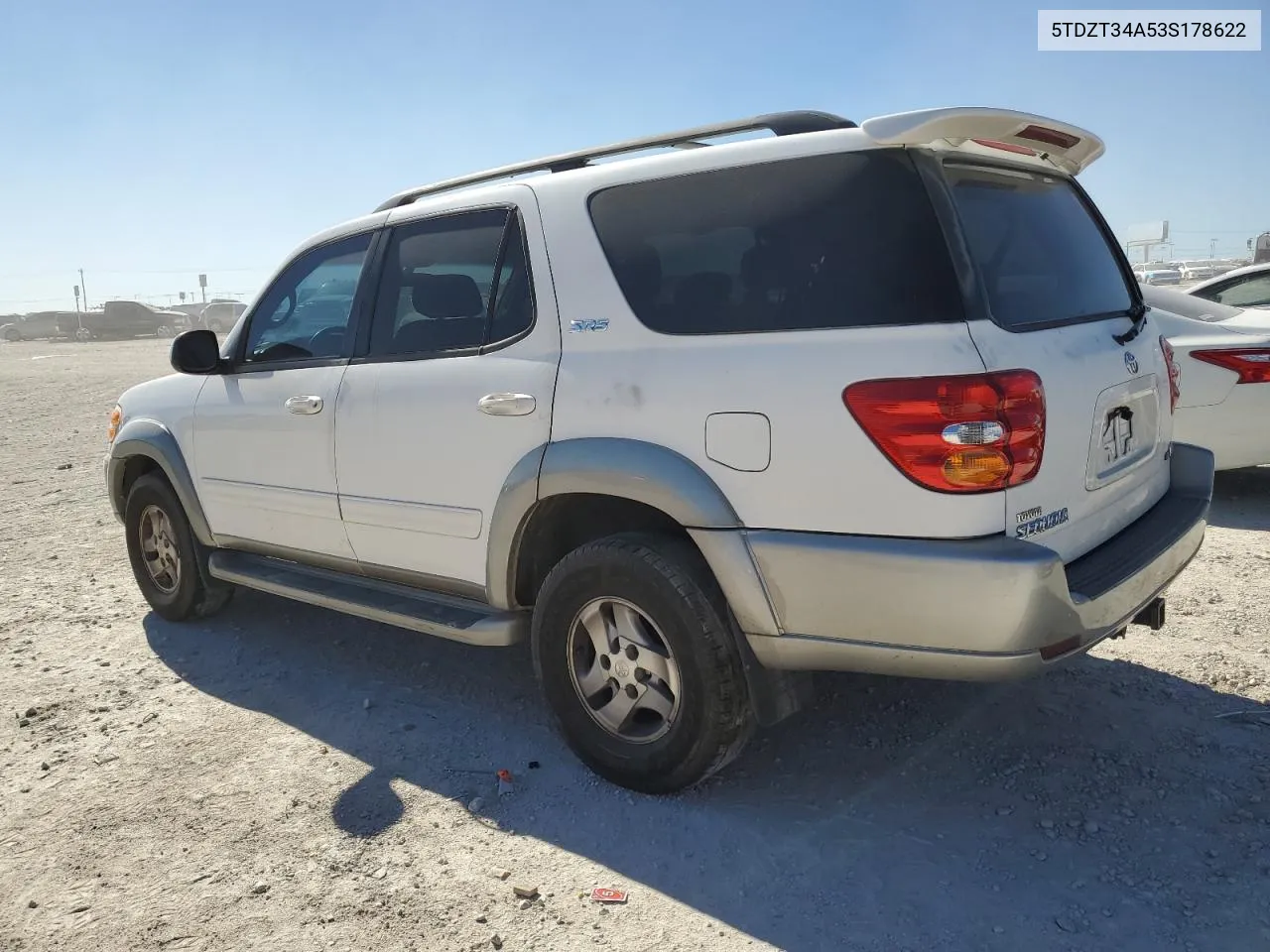 2003 Toyota Sequoia Sr5 VIN: 5TDZT34A53S178622 Lot: 81115114