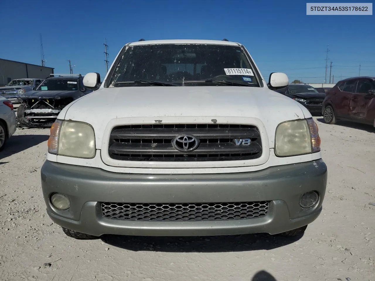 2003 Toyota Sequoia Sr5 VIN: 5TDZT34A53S178622 Lot: 81115114