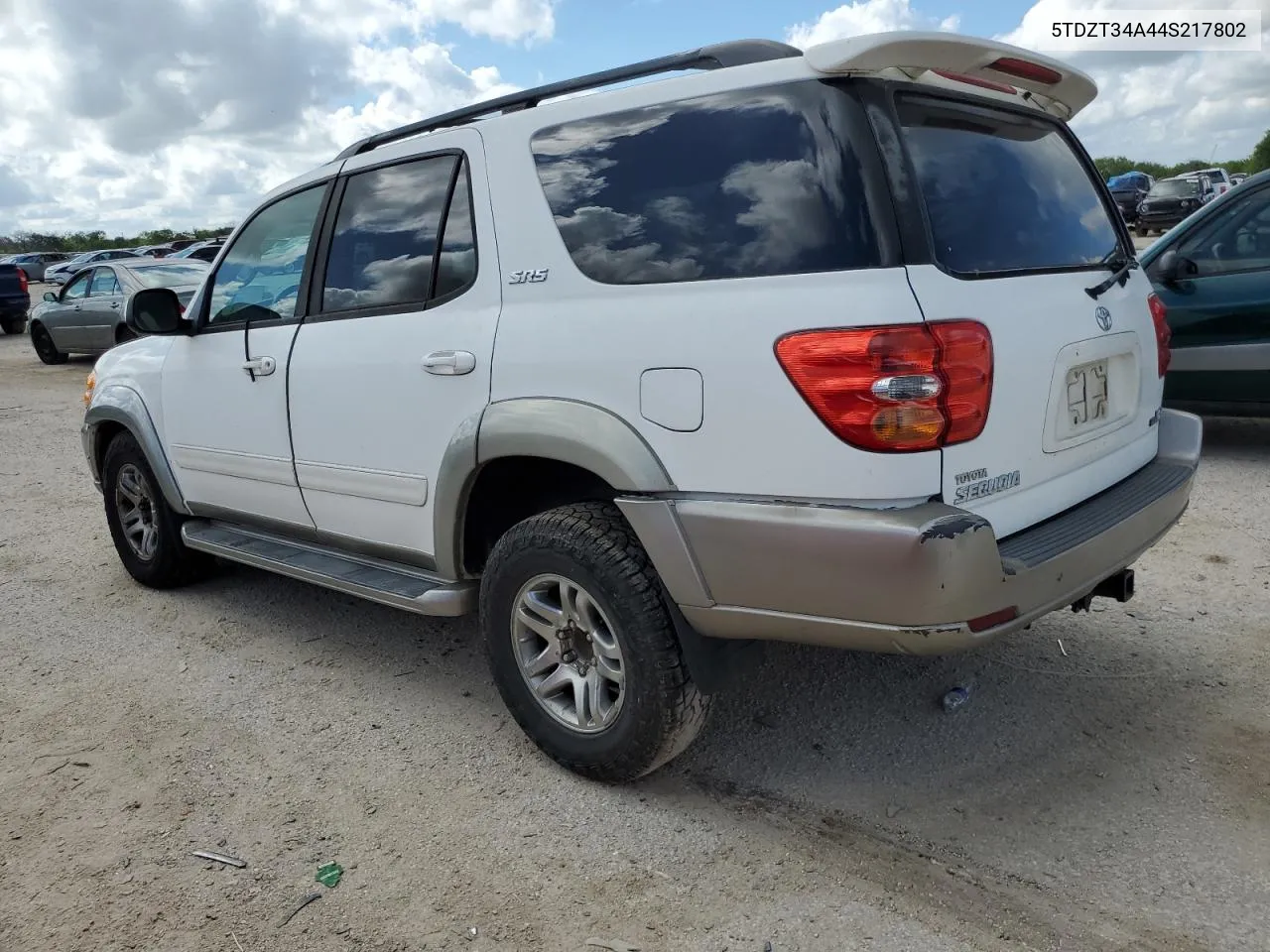 5TDZT34A44S217802 2004 Toyota Sequoia Sr5