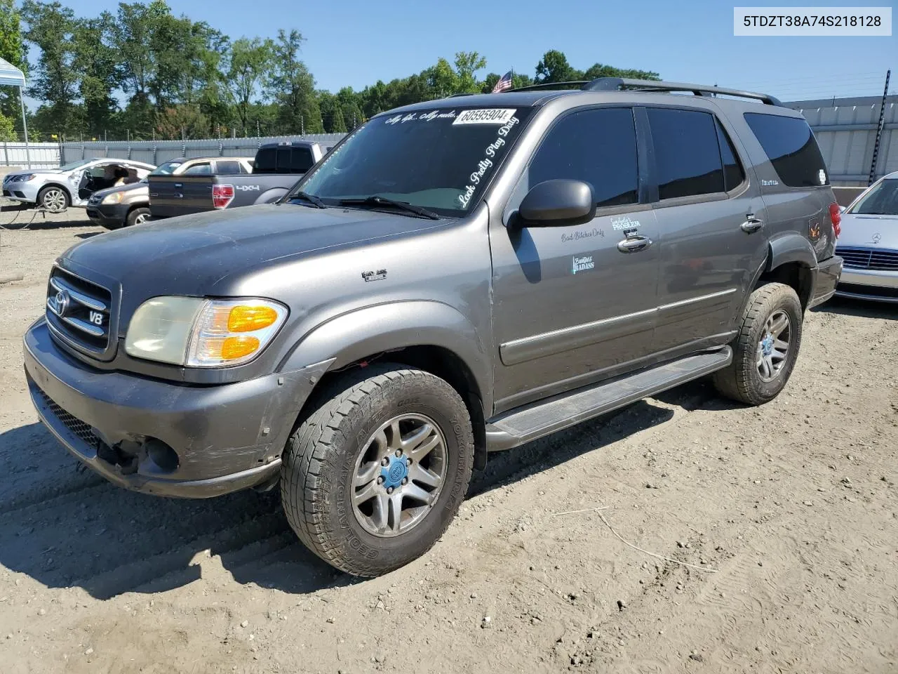 2004 Toyota Sequoia Limited VIN: 5TDZT38A74S218128 Lot: 60595904