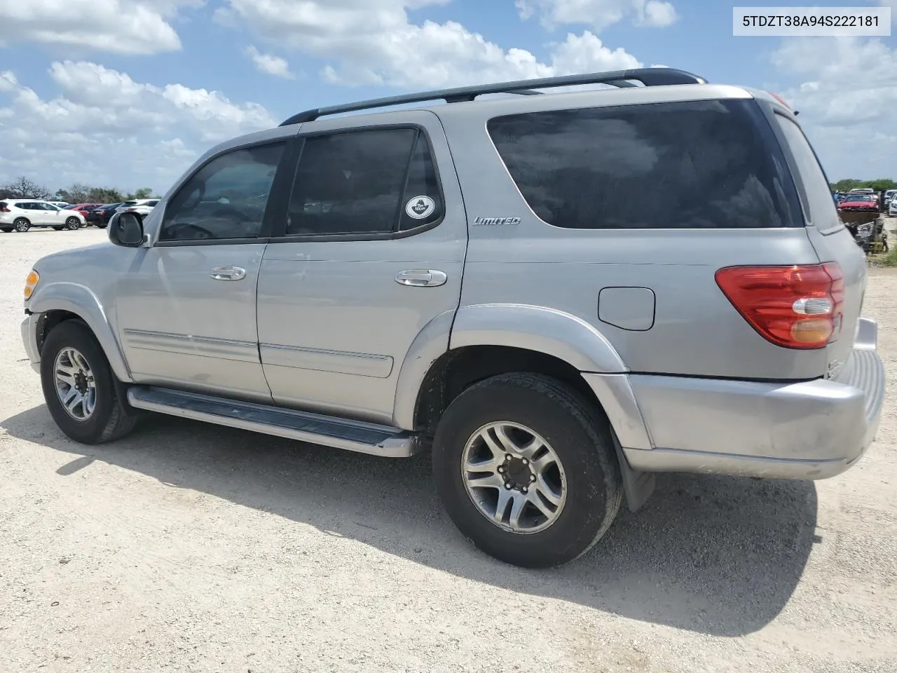 2004 Toyota Sequoia Limited VIN: 5TDZT38A94S222181 Lot: 65336744