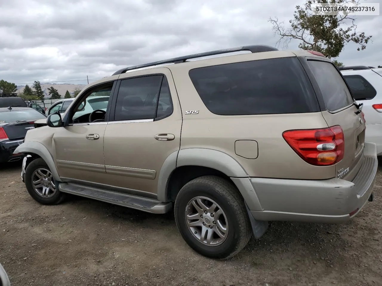 2004 Toyota Sequoia Sr5 VIN: 5TDZT34A74S237316 Lot: 68658494