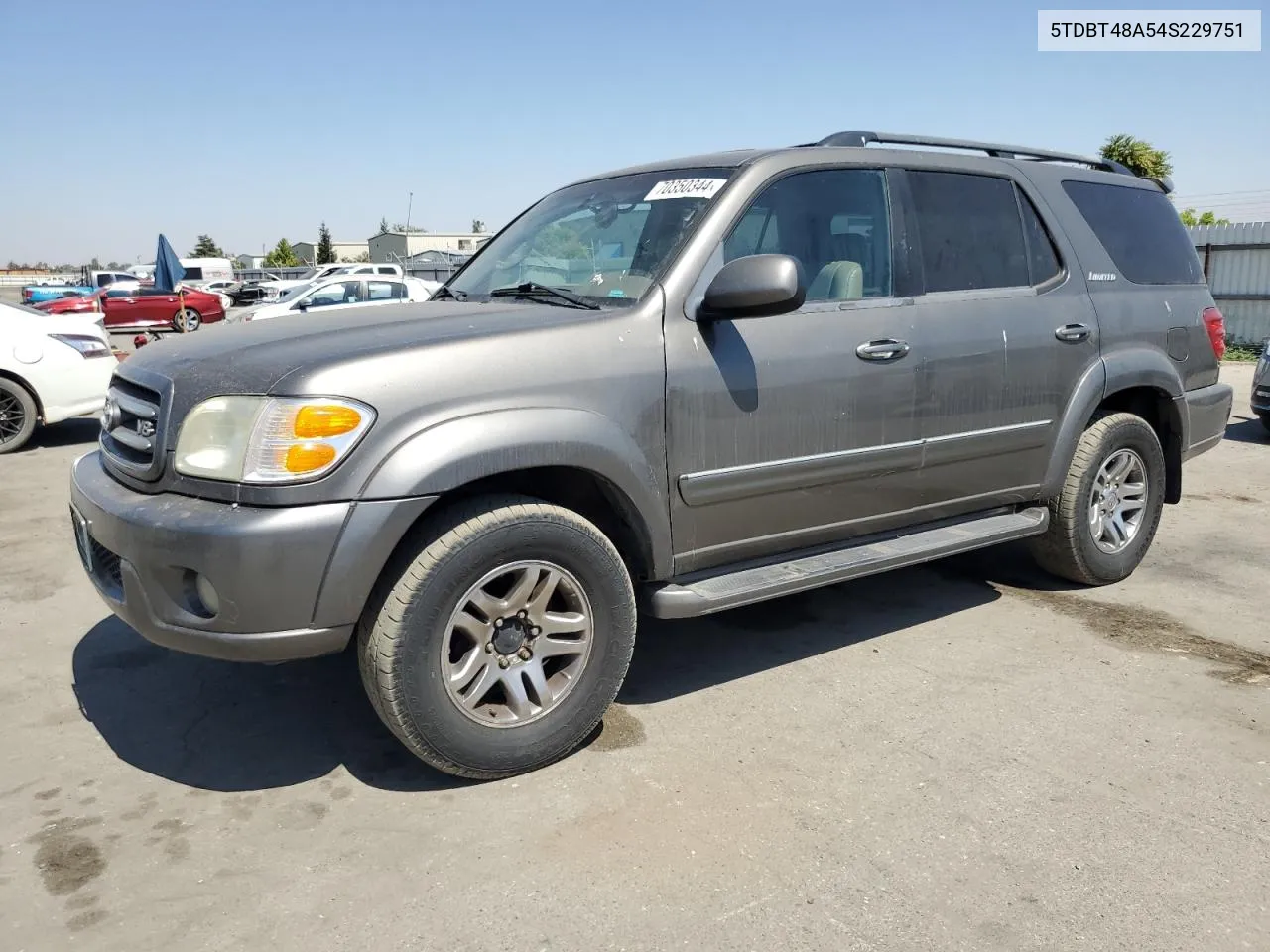 2004 Toyota Sequoia Limited VIN: 5TDBT48A54S229751 Lot: 70350344