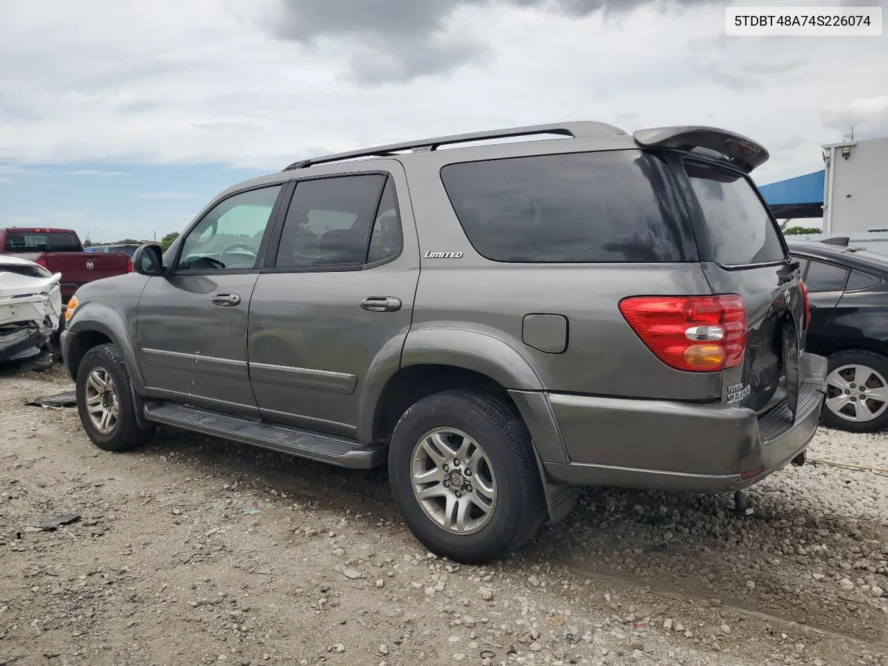 2004 Toyota Sequoia Limited VIN: 5TDBT48A74S226074 Lot: 71940424