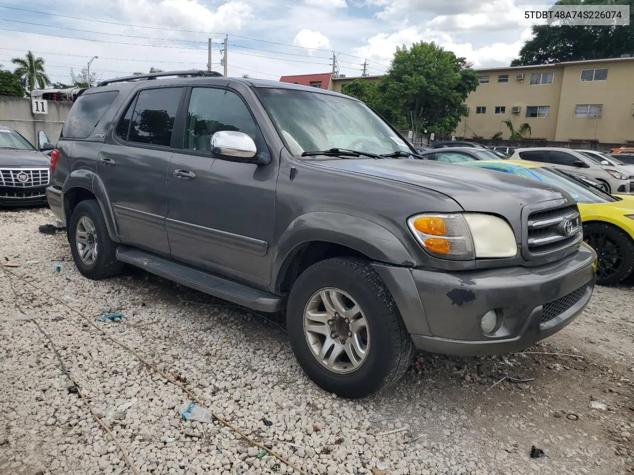 2004 Toyota Sequoia Limited VIN: 5TDBT48A74S226074 Lot: 71940424