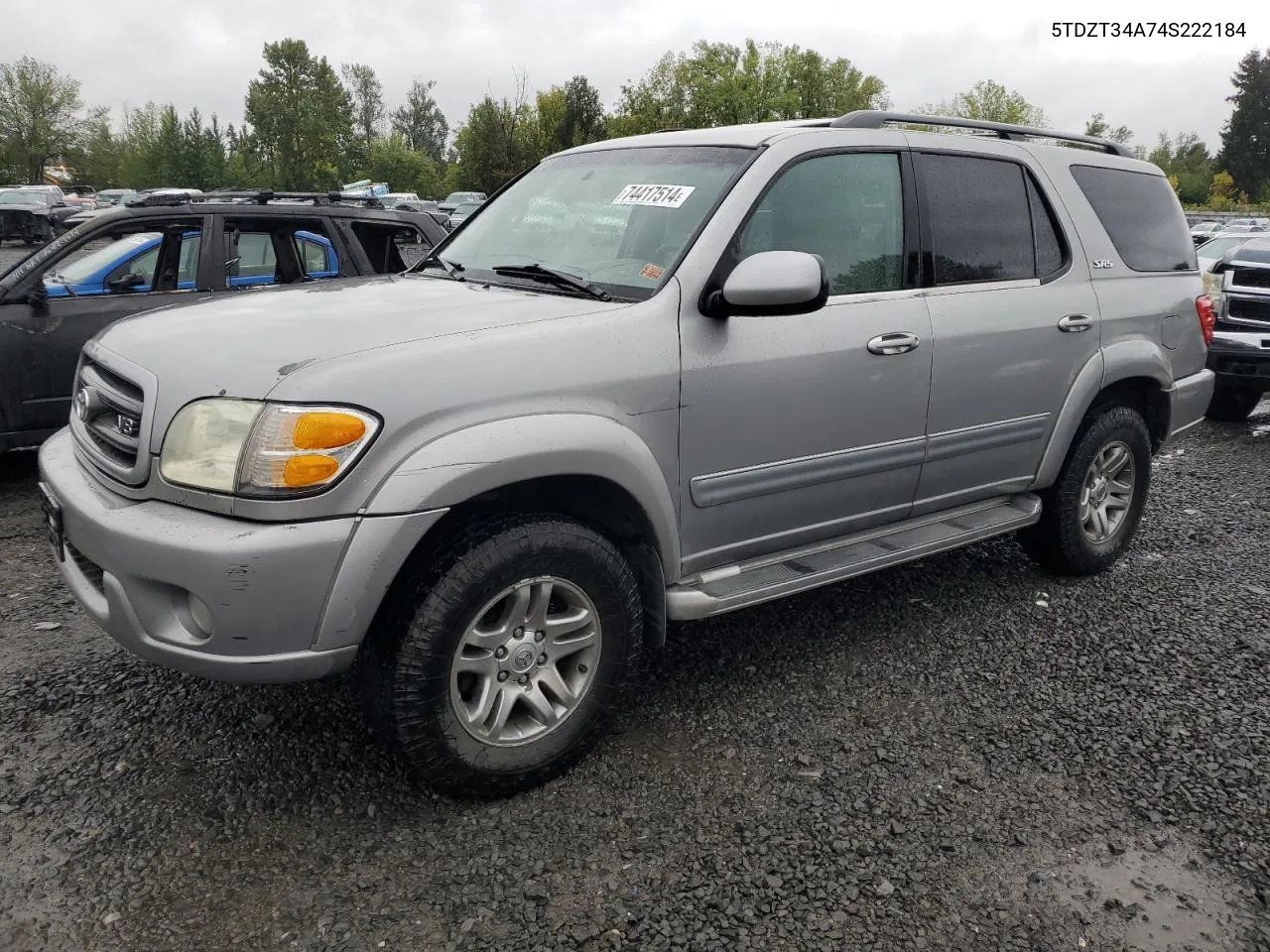 2004 Toyota Sequoia Sr5 VIN: 5TDZT34A74S222184 Lot: 74417514