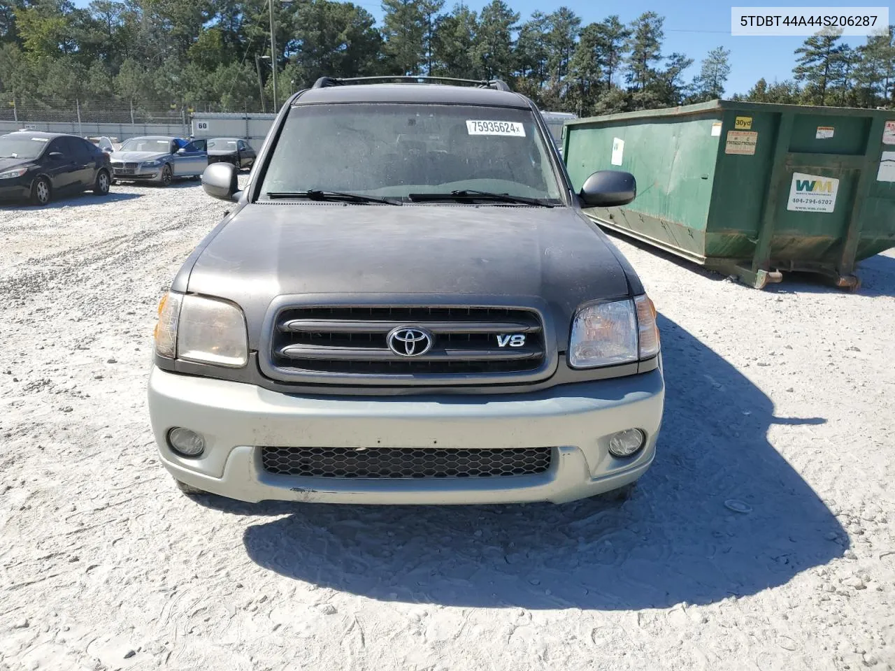 2004 Toyota Sequoia Sr5 VIN: 5TDBT44A44S206287 Lot: 75935624