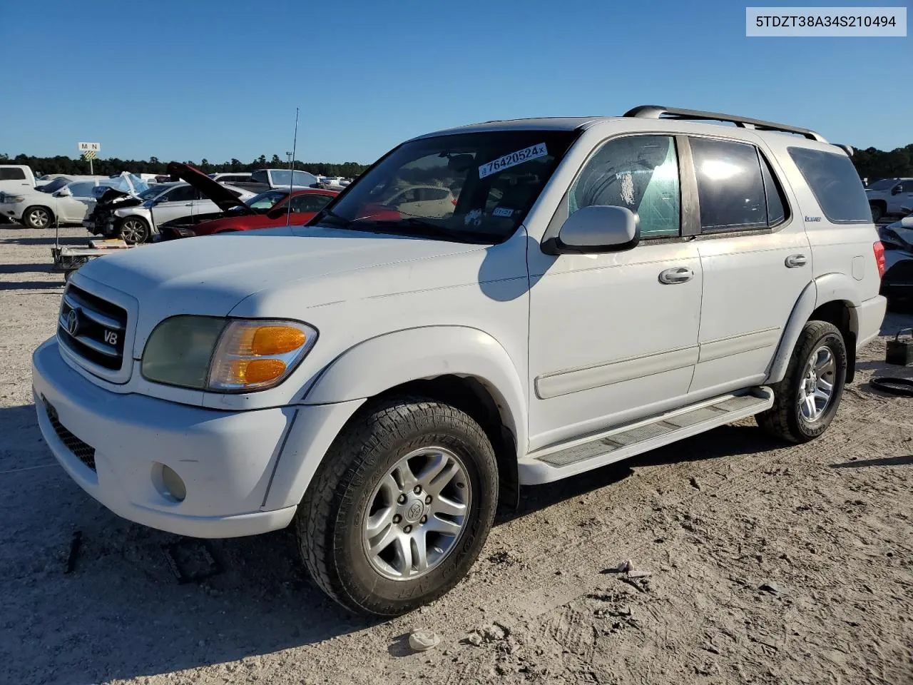 2004 Toyota Sequoia Limited VIN: 5TDZT38A34S210494 Lot: 76420524