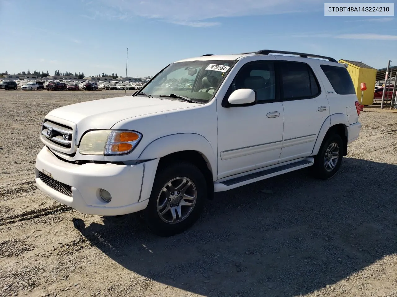 2004 Toyota Sequoia Limited VIN: 5TDBT48A14S224210 Lot: 76750664