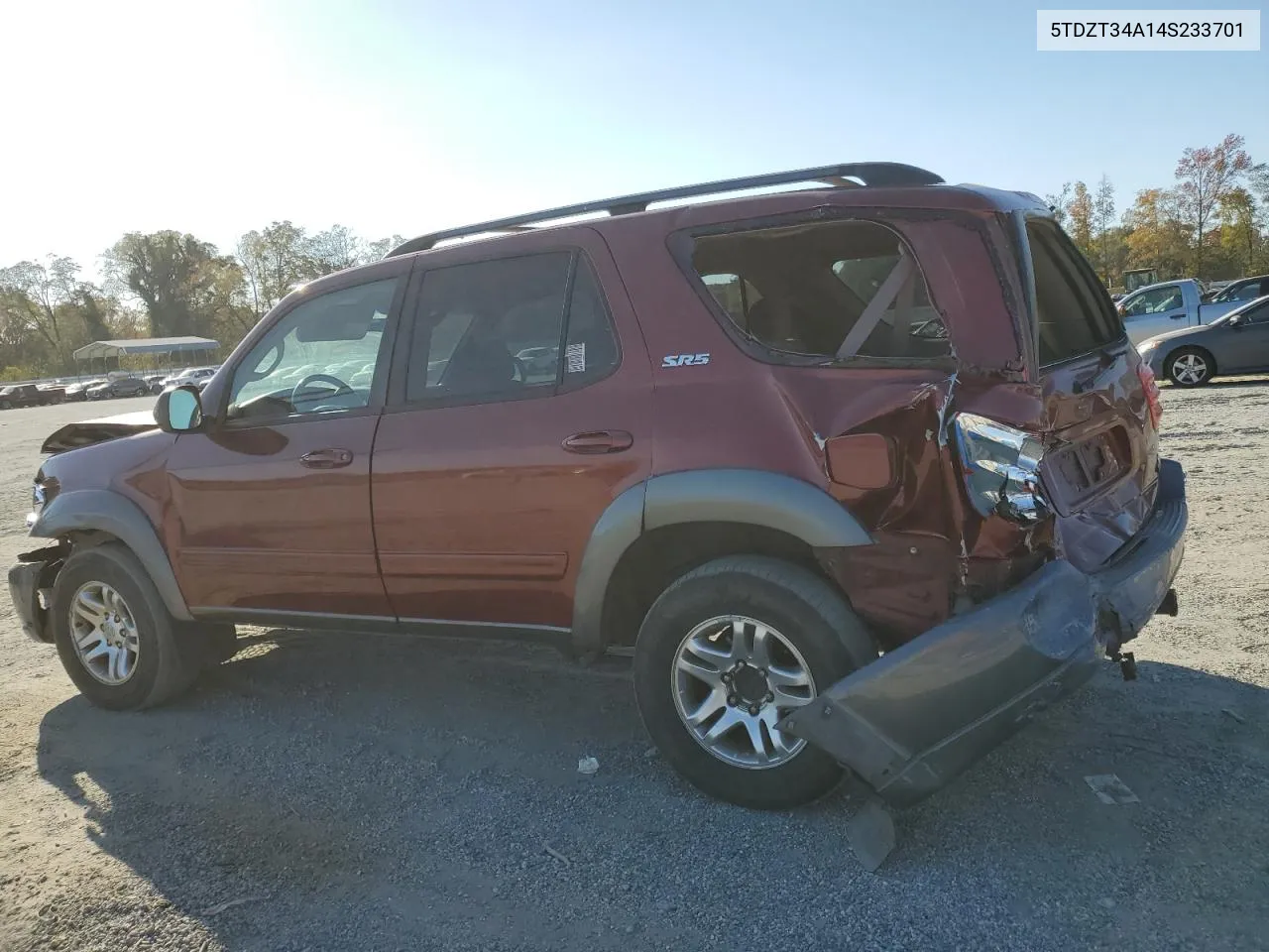 2004 Toyota Sequoia Sr5 VIN: 5TDZT34A14S233701 Lot: 77644484