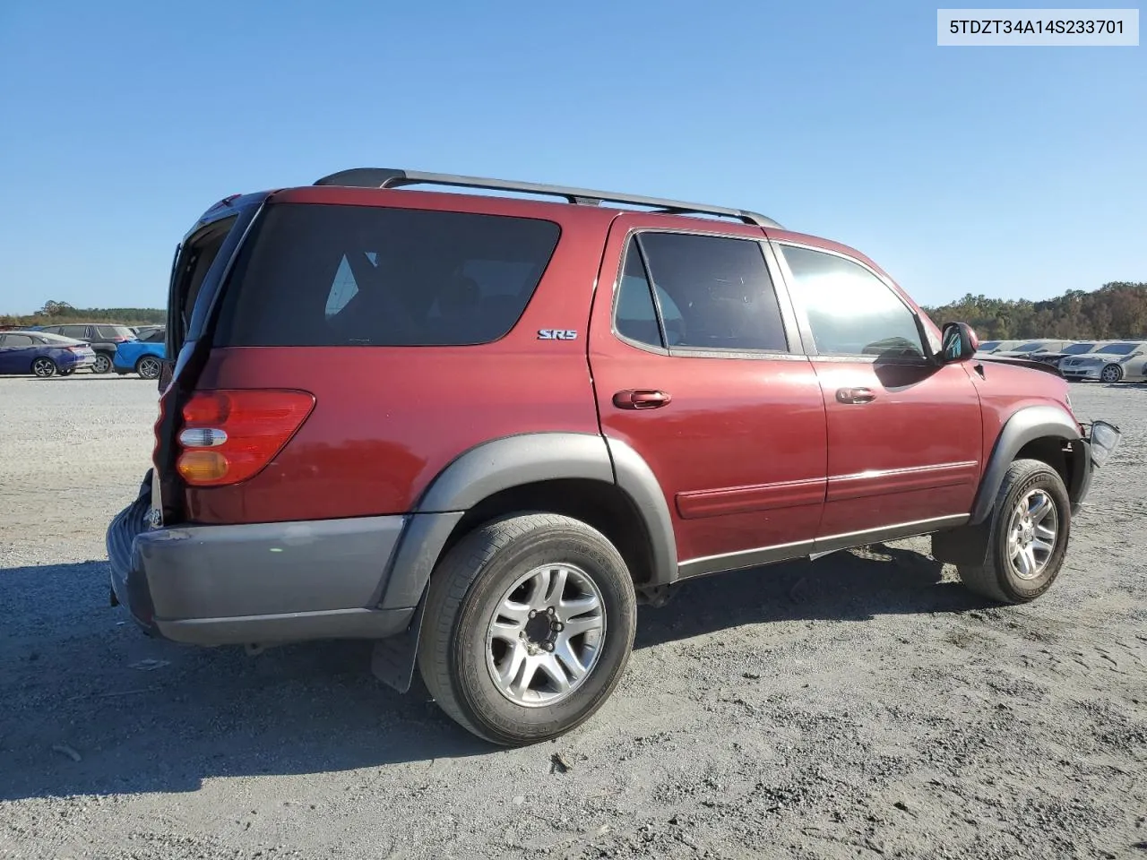 2004 Toyota Sequoia Sr5 VIN: 5TDZT34A14S233701 Lot: 77644484