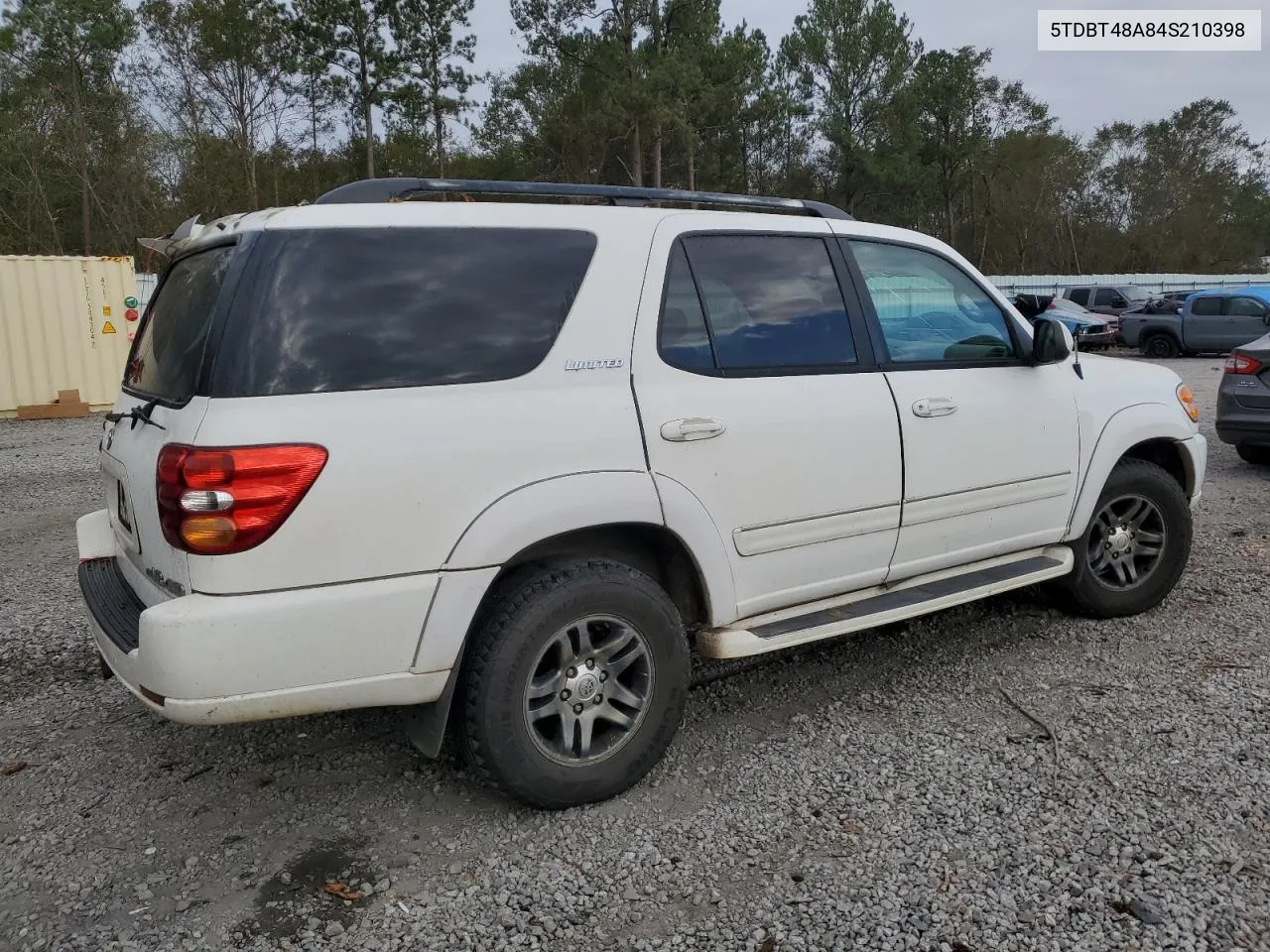 2004 Toyota Sequoia Limited VIN: 5TDBT48A84S210398 Lot: 78100874