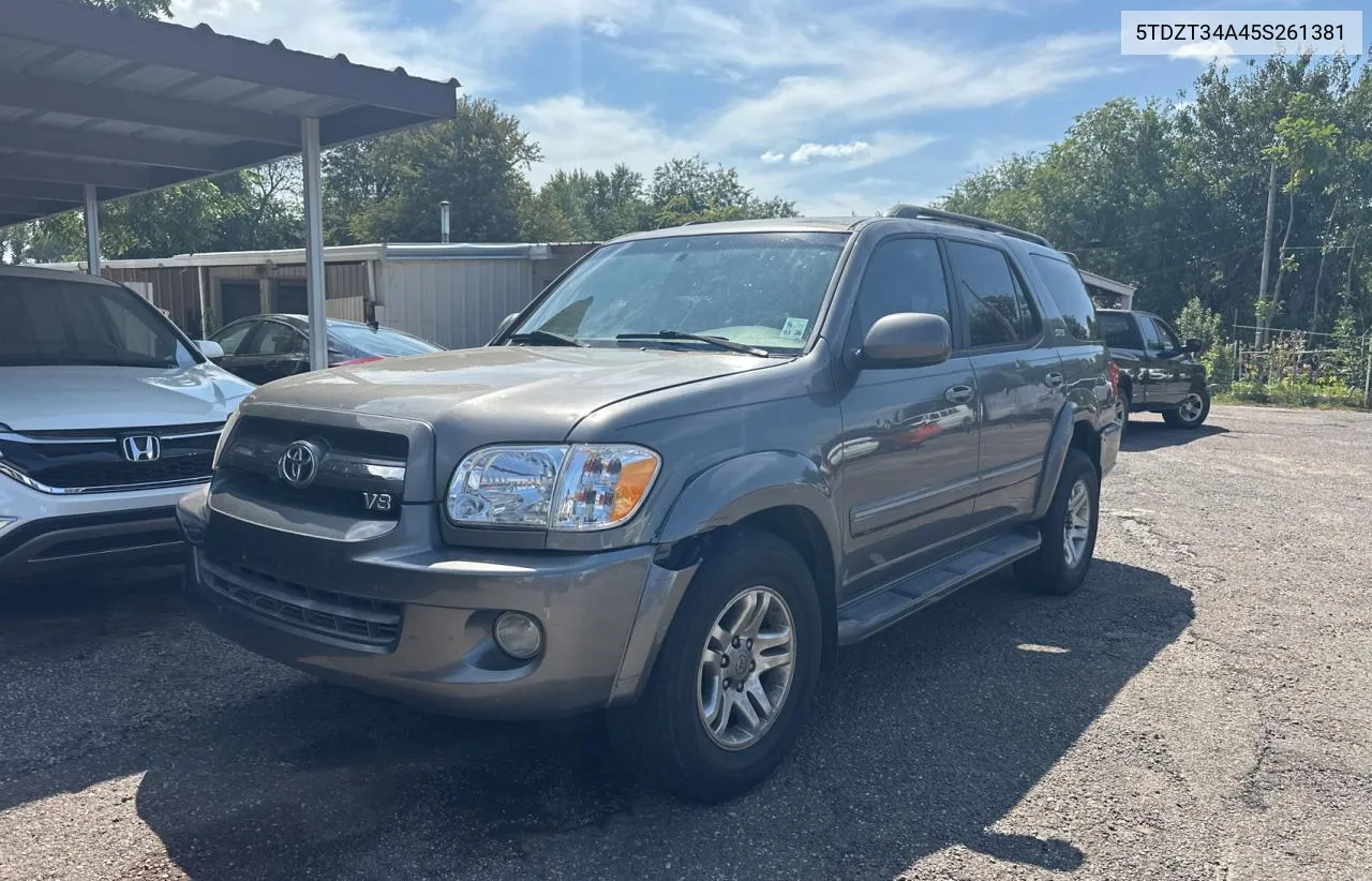 2005 Toyota Sequoia Sr5 VIN: 5TDZT34A45S261381 Lot: 70855684