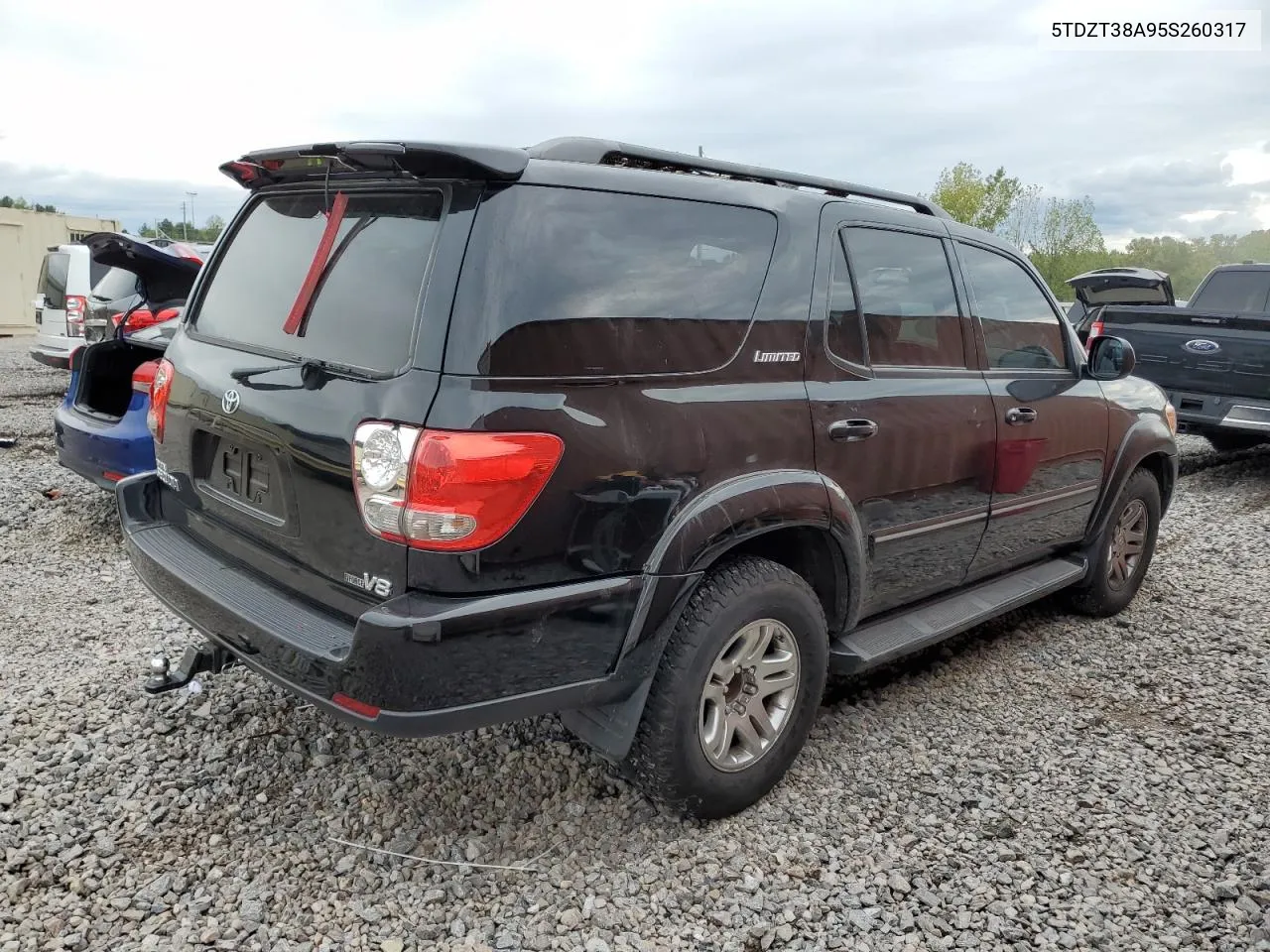 2005 Toyota Sequoia Limited VIN: 5TDZT38A95S260317 Lot: 72214444