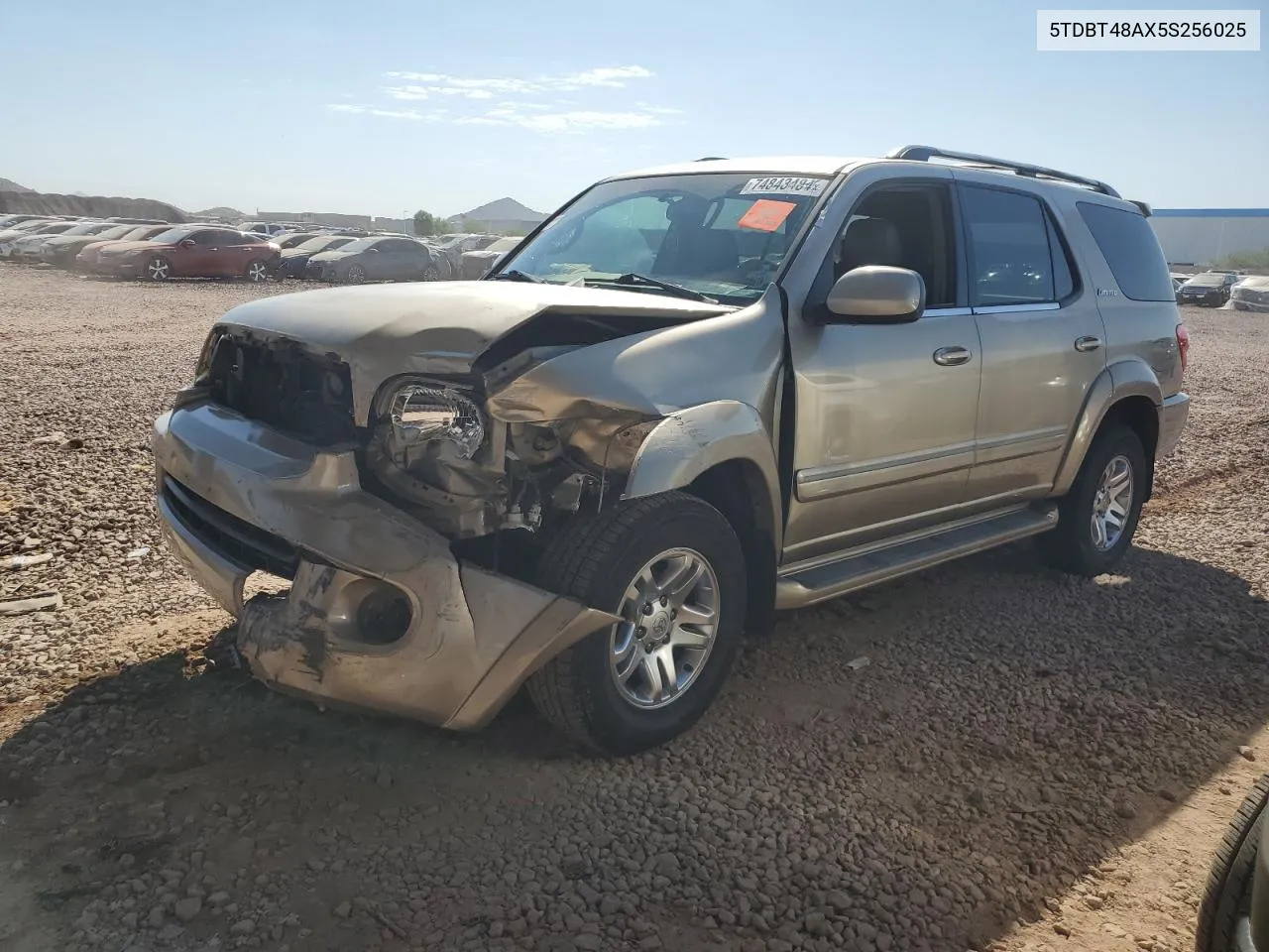 2005 Toyota Sequoia Limited VIN: 5TDBT48AX5S256025 Lot: 74843484