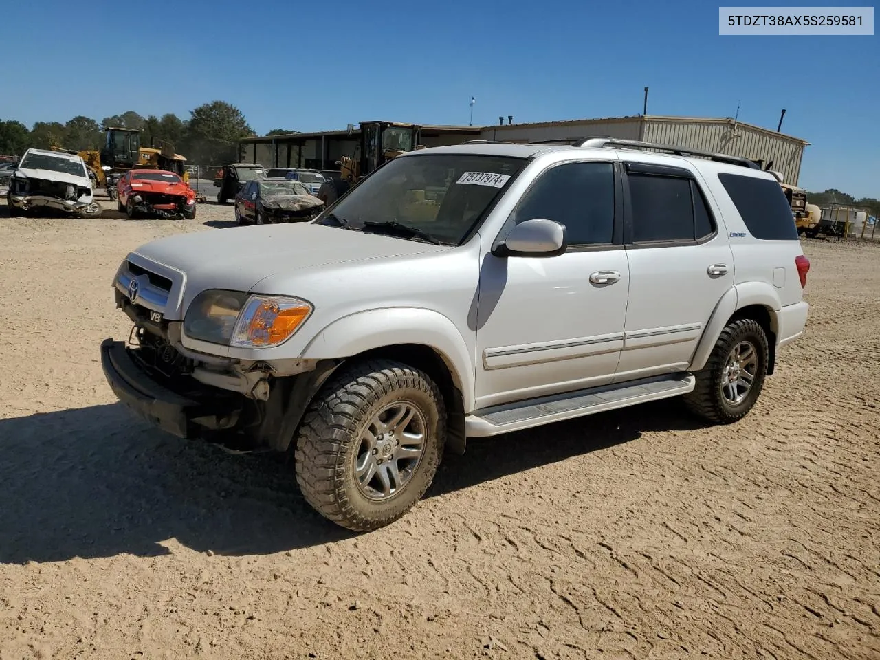 2005 Toyota Sequoia Limited VIN: 5TDZT38AX5S259581 Lot: 75737974