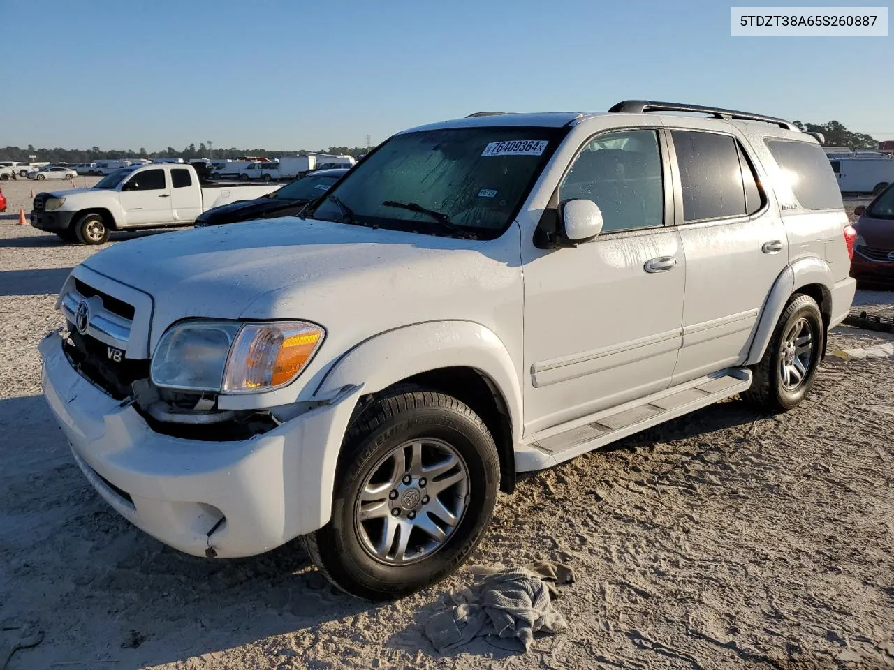 2005 Toyota Sequoia Limited VIN: 5TDZT38A65S260887 Lot: 76409364